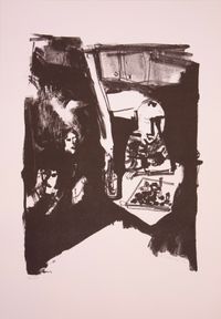 schwarz gegen wei&szlig;, 2012 Lithographie